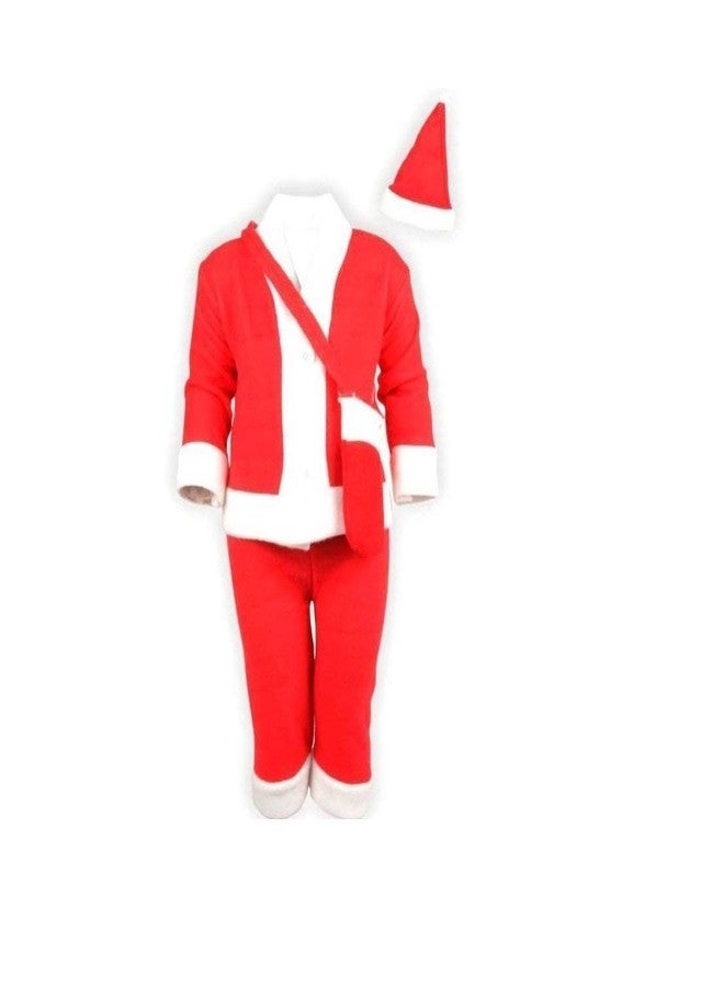 MK Cotton Christmas Santa Dress Dress - Costume for Children - Kids - Boys/Girls (6 to 8 Year) - Red - Image 1